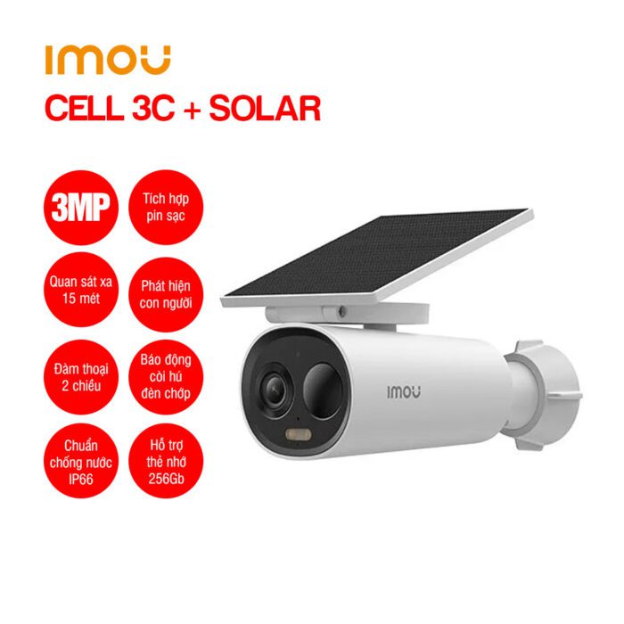 Camera Wifi dùng pin IMOU CELL 3C 3MP kèm tấm Solar  (IPC-K9DCP-3T0WE-V2)