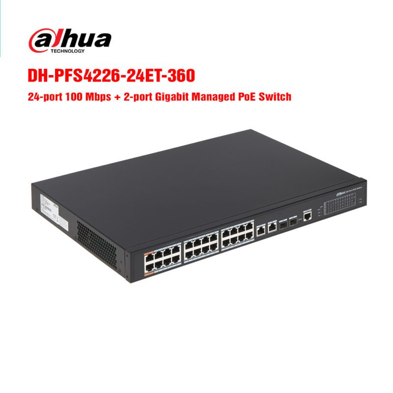 Switch PoE 24 cổng DAHUA DH-PFS4226-24ET-360